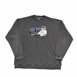 Vintage polar dogs by big dogs bad dog embroidered crewneck grey XL mens fleece